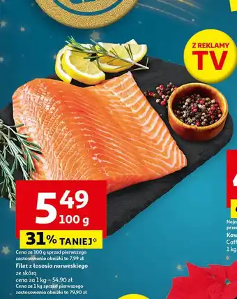 Auchan Filet z łososia norweskiego ze skórą oferta