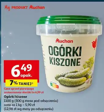 Auchan Ogórki kiszone Auchan oferta