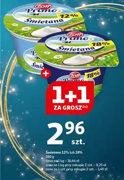 Auchan Śmietana 18% Zott Primo oferta