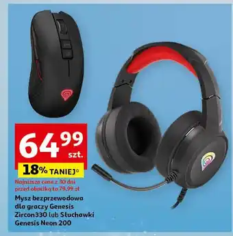 Auchan Słuchawki neon 200 Genesis oferta