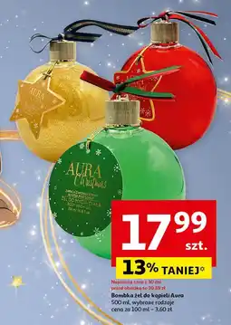 Auchan Żel pod prysznic bombka czerwony Aura Cosmetics oferta