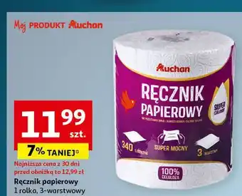 Auchan Recznik papierowy 3 warstwy 340 listków Auchan oferta