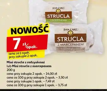 Auchan Mini strucla drożdżowa z rodzynkami Dan Cake oferta