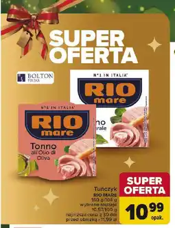 Carrefour Market Tuńczyk kawałki w sosie własnym Rio mare oferta