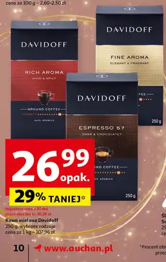 Auchan Kawa mielona Davidoff oferta