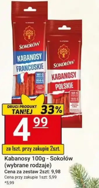 Hitpol Kabanosy - Sokołów (wybrane rodzaje) oferta