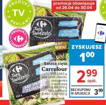 Carrefour Market Mix sałat ze szpinakiem 1 SZT 120 G oferta