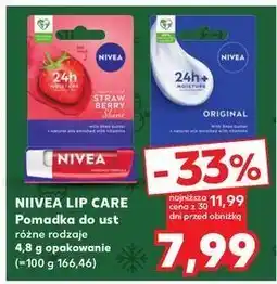 Kaufland Pomadka do ust original Nivea 24H Melt-In Moisture oferta