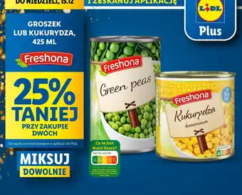 Lidl Kukurydza konserwowa słodka Freshona oferta