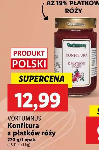 Lidl Konfitura z płatków róży Vortumnus oferta