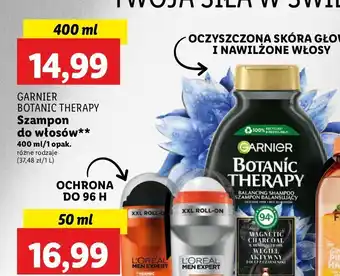 Lidl Szampon do włosów aktywny węgiel Garnier Botanic Therapy oferta