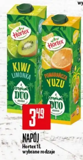 Społem Hortex Tropical Duo Napój wieloowocowy pomarańcza yuzu 1 l oferta