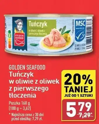 ALDI Tuńczyk w oliwie z oliwek z pierwszego tłoczenia Golden seafood oferta