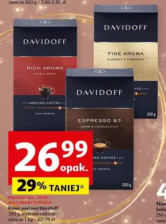 Auchan Kawa Davidoff cafe rich aroma oferta