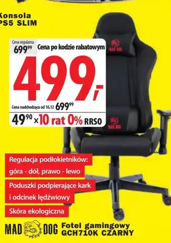 Media Expert Fotel gamingowy Mad Dog oferta