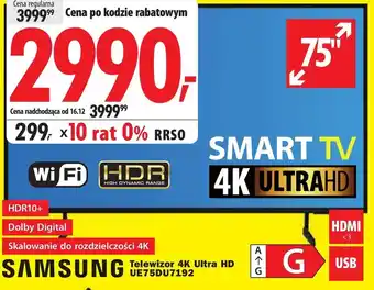 Media Expert Smart tv Samsung oferta