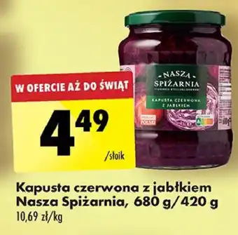 Biedronka Kapusta czerwona z jabłkiem Nasza Spiżarnia oferta