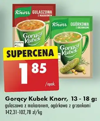 Biedronka Ogórkowa z grzankami Knorr Gorący Kubek oferta