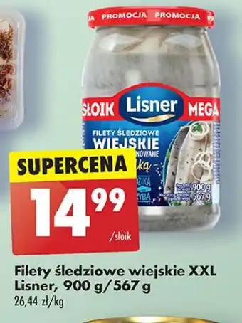 Biedronka Filety śledziowe wiejskie w oleju z cebulką Lisner oferta