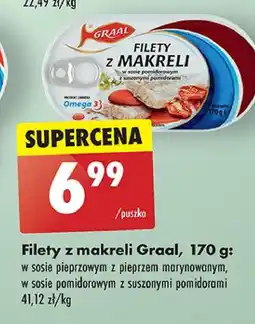 Biedronka Filety z makreli w sosie pieprzowym pieprzem marynowanym Graal oferta