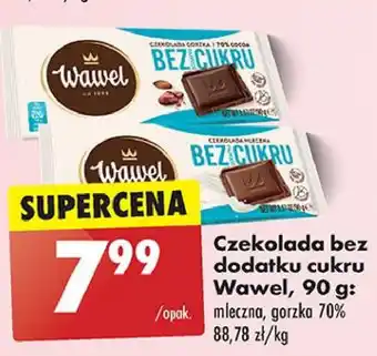 Biedronka Czekolada mleczna bez dodatku cukru Wawel oferta