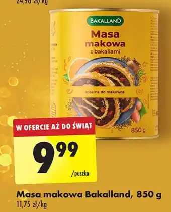 Biedronka Masa makowa z bakaliami Bakalland oferta