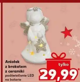 Kaufland Aniołek z brokatem led oferta