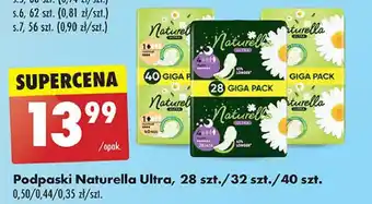 Biedronka Podpaski maxi Naturella Ultra oferta