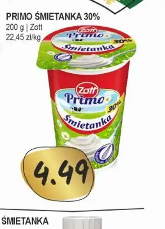 Słoneczko Primo śmietanka 30% oferta