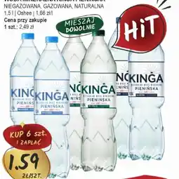 Słoneczko Woda mineralna Kinga pienińska oferta