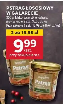 Stokrotka Pstrąg łososiowy w galarecie z marchewką Pomorski targ rybny oferta