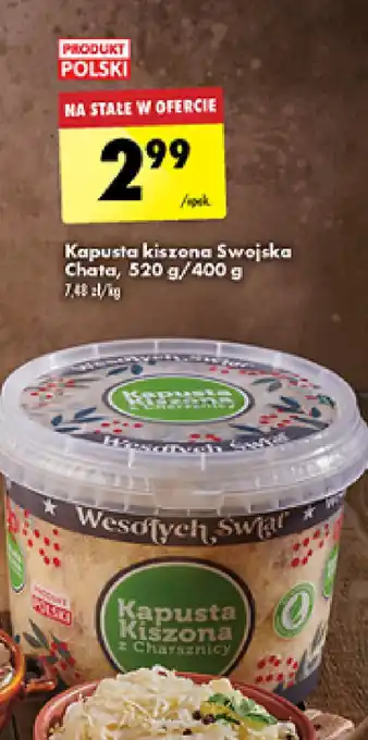 Biedronka Kapusta kiszona Swojaka Chata oferta