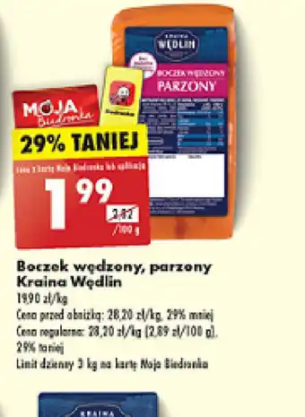 Biedronka Boczek wędzony, parzony Kraina Wędlin oferta