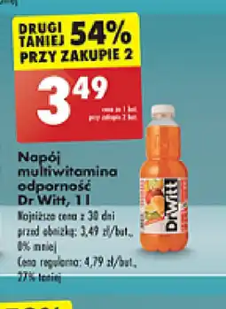 Biedronka Napój multiwitamina odporność Dr Witt oferta