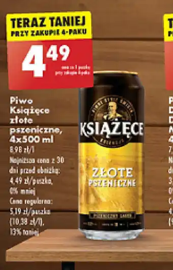 Biedronka Piwo Książęce Złote Pszeniczne oferta