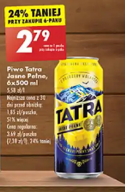 Biedronka Piwo Tatra Jasne Pełne oferta