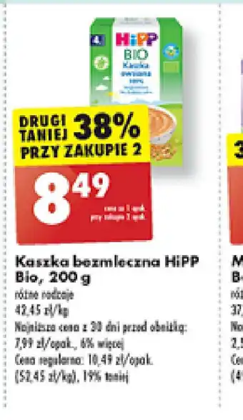 Biedronka Kaszka bezmleczna Hipp Bio oferta