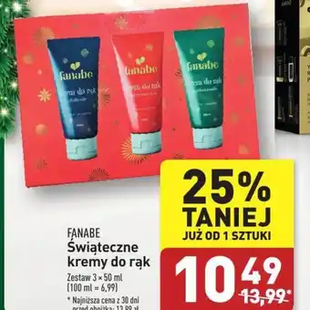 ALDI Fanabe świąteczne kremy do rąk oferta