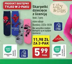 ALDI Skarpetki dziecięce Lily & Dan oferta