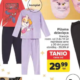 Carrefour Piżama dziecięca oferta