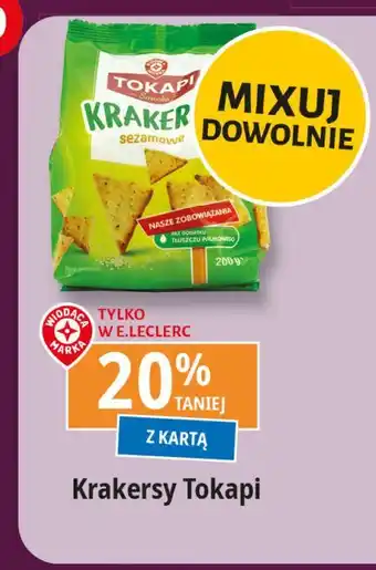 E.Leclerc Krakersy sezamowe Wiodąca Marka Tokapi oferta