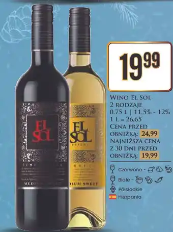 Dino Wino półsłodkie El Sol Espana oferta
