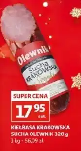 Auchan Kiełbasa krakowska sucha Olewnik oferta