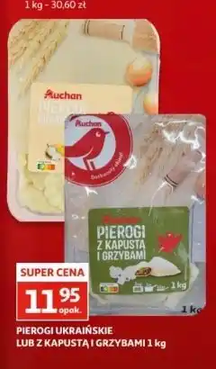 Auchan Pierogi z kapustą i grzybami Auchan Różnorodne (Logo Czerwone) oferta