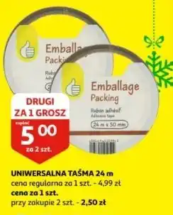 Auchan Taśma pakowna 24 x 50 mm Podniesiony Kciuk oferta