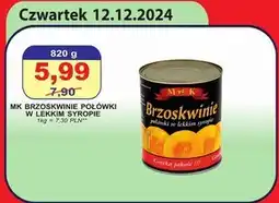 Primus MK Brzoskwinie połówki w syropie 820 g oferta