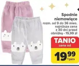 Carrefour Spodnie niemowlęce oferta