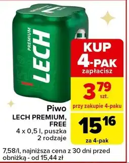 Globi Lech Premium Piwo jasne 2 l (4 x 0,5 l) oferta