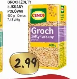 Słoneczko Cenos Groch żółty łuskany połówki 400 g oferta