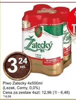 Hitpol Žatecký Světlý Ležák Piwo jasne pełne 4 x 500 ml oferta